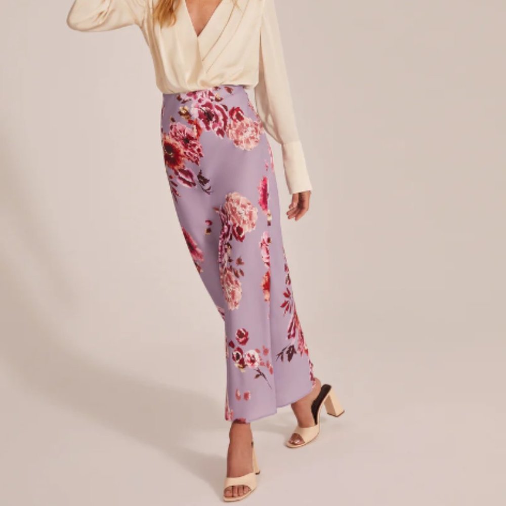 Favorite Daughter THE FAVORITE SKIRT lilac multi floral NWT